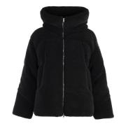 Faux Fur Hooded Jacket Tatras , Black , Dames