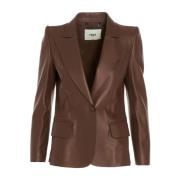 Luxe leren jas Fendi , Brown , Dames