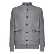 Twee-Tinten Vestjas met Knoopsluiting Eleventy , Gray , Heren