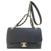 Pre-owned Leather chanel-bags Chanel Vintage , Black , Dames