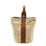 Pre-owned Canvas handbags Hermès Vintage , Beige , Dames