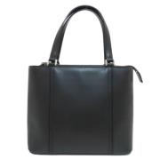 Pre-owned Leather handbags Burberry Vintage , Black , Dames