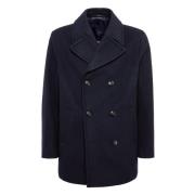 Peacoat In wol Boggi Milano , Blue , Heren