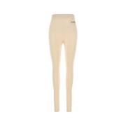 Ivory Wool Blend Leggings Jil Sander , Beige , Dames