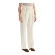 Crème Vos Wollen Broek Tailored Design Blazé Milano , White , Dames