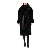 110 Nero Coat - Stijlvol en trendy Elisabetta Franchi , Black , Dames