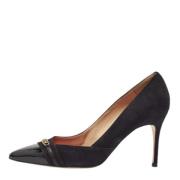 Pre-owned Suede heels Carolina Herrera Pre-owned , Black , Dames