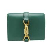 Pre-owned Leather wallets Gucci Vintage , Green , Dames