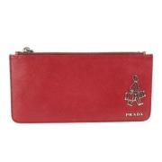 Pre-owned Leather wallets Prada Vintage , Red , Dames