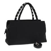 Pre-owned Nylon handbags Salvatore Ferragamo Pre-owned , Black , Dames