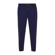 Trekkoord Broek Brunello Cucinelli , Blue , Heren