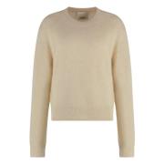 Luxe Crew-Neck Sweater met Cashmere Isabel Marant , Beige , Dames