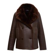 Shearling Jas met Calla Stijl Joseph , Brown , Dames