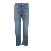 Straight Leg Denim Jeans Brunello Cucinelli , Blue , Dames