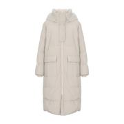 Duifgrijze Lange Donsjas voor Dames Brunello Cucinelli , Gray , Dames