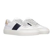 Witte Leren Sneakers met Suède Inzetstukken Tod's , White , Heren