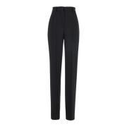 Zwarte wollen broek met zakken Dolce & Gabbana , Black , Dames