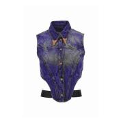 Top Versace Jeans Couture , Blue , Dames