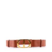 Pre-owned Leather belts Dior Vintage , Brown , Dames