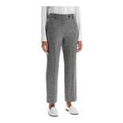 Wollen Bouclé Broek met Smiley Zak Blazé Milano , Gray , Dames