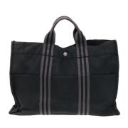 Pre-owned Canvas handbags Hermès Vintage , Black , Dames