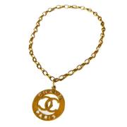 Pre-owned Metal chanel-jewelry Chanel Vintage , Yellow , Dames