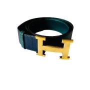 Pre-owned Leather belts Hermès Vintage , Green , Dames