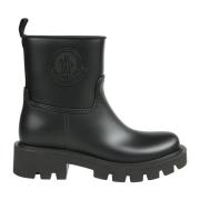 Regenlaarzen voor stijlvolle buitenavonturen Moncler , Black , Dames