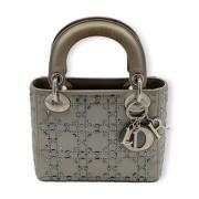 Pre-owned Satin dior-bags Dior Vintage , Gray , Dames