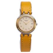 Pre-owned Stainless Steel watches Hermès Vintage , Yellow , Dames