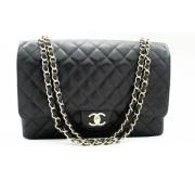 Pre-owned Leather chanel-bags Chanel Vintage , Black , Dames