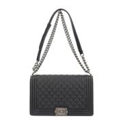 Pre-owned Leather chanel-bags Chanel Vintage , Black , Dames