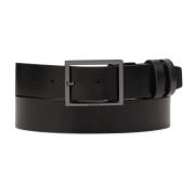 Dubbelzijdige leren band met perforaties Kazar , Black , Dames