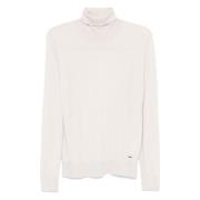 Luxe Cashmere Silk Rollneck Sweater Brioni , Beige , Heren