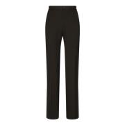 Wollen Tapered Broek Herfst Winter Dolce & Gabbana , Black , Heren