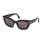 Stijlvolle zonnebril Athena Zwart Grijs Tom Ford , Black , Dames