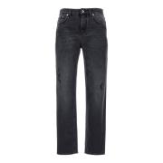 Denim Boyfriend Jeans Broek Dolce & Gabbana , Black , Dames