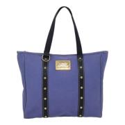 Pre-owned Canvas totes Louis Vuitton Vintage , Blue , Dames