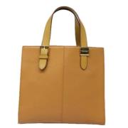 Pre-owned Leather handbags Burberry Vintage , Beige , Dames