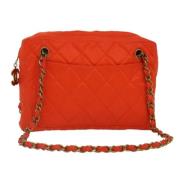 Pre-owned Fabric chanel-bags Chanel Vintage , Orange , Dames