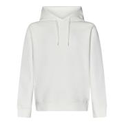 Witte trui met capuchon en logo Emporio Armani , White , Heren