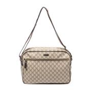 Pre-owned Coated canvas shoulder-bags Gucci Vintage , Beige , Dames