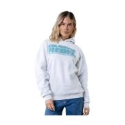 Grote Puff Logo Clean Hoodie Colourful Rebel , Gray , Dames