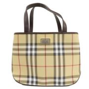 Pre-owned Canvas handbags Burberry Vintage , Beige , Dames