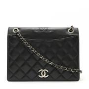 Pre-owned Leather chanel-bags Chanel Vintage , Black , Dames