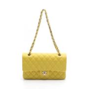 Pre-owned Leather chanel-bags Chanel Vintage , Yellow , Dames