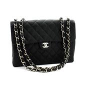 Pre-owned Leather chanel-bags Chanel Vintage , Black , Dames