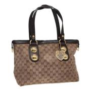 Pre-owned Canvas gucci-bags Gucci Vintage , Beige , Dames