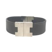 Pre-owned Leather bracelets Hermès Vintage , Black , Dames