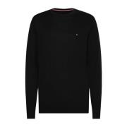 Ronde Hals Gebreide Kleding Tommy Hilfiger , Black , Heren